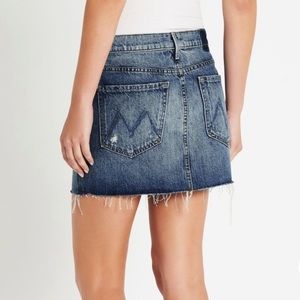 MOTHER The Vagabond denim mini skirt